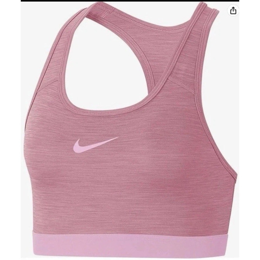 5/25 Nike Swoosh Logo Racerback Desert Berry Pink Sports Bra Size S
